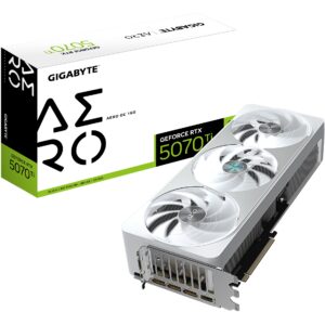 Kartelë Grafike Nvidia RTX 5070 Ti 16GB Gigabyte Aero OC GDDR7 3 Fan white