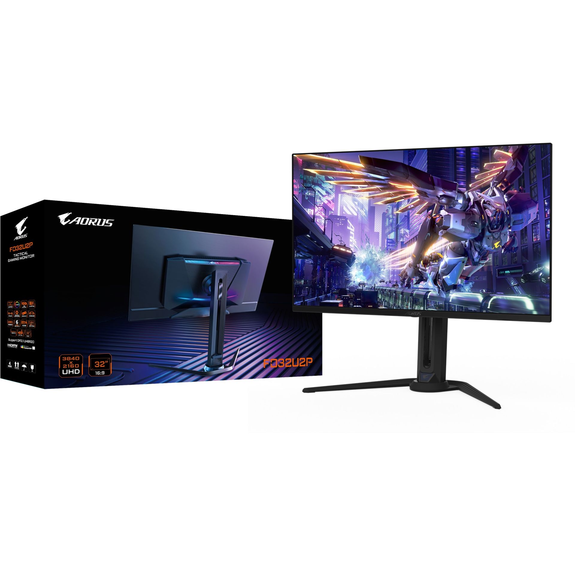 Monitor Gaming Gigabyte AORUS FO32U2P / 32" / 4K UHD OLED / 240 Hz / 0.03 ms / 2xHDMI + DP + USB-C + Speaker /Zezë - Figura 7