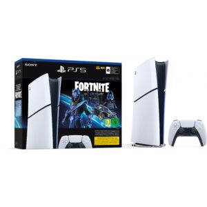 Konzolë Sony PlayStation 5 Slim Digital Edition Fortnite / Bardhë e zi
