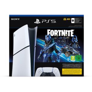 Konzolë Sony PlayStation 5 Slim Digital Edition Fortnite / Bardhë e zi
