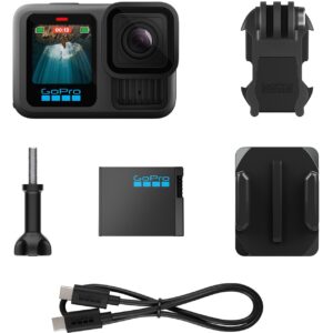 Video Kamerë GoPro HERO 13 / 27.6 MP / 5.3K Ultra HD 240 fps / LCD 2.27 inch / Stabilizues imazhi / Mikrofon i integruar / 1900 mAh / e zezë