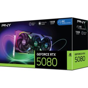 Kartelë Grafike NVIDIA RTX 5080 16GB PNY ARGB OC GDDR7 3Fan