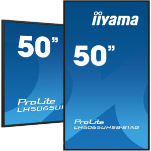 Monitor iiyama ProLite LH5065UHSB-B1AG / 50" / 4K UHD VA LCD / 60 Hz / 9.5 ms / 2xHDMI + DP + LAN + WIFI + Speaker/Zezë