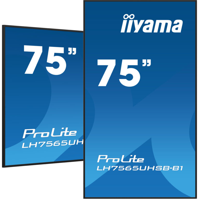 Monitor iiyama ProLite LH7565UHSB-B1 / 75" / 4K UHD IPS / 60 Hz / 8 ms / 2xHDMI + DP + LAN + WIFI + Speaker / Zezë