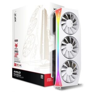 Kartelë Grafike AMD RX 9070 XT 16GB XFX Mercury Gaming RGB OC GDDR6 3 Fan white