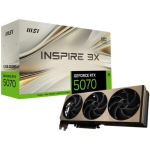 Kartelë Grafike Nvidia RTX 5070 12GB MSI Inspire 3X OC GDDR7 3 Fan