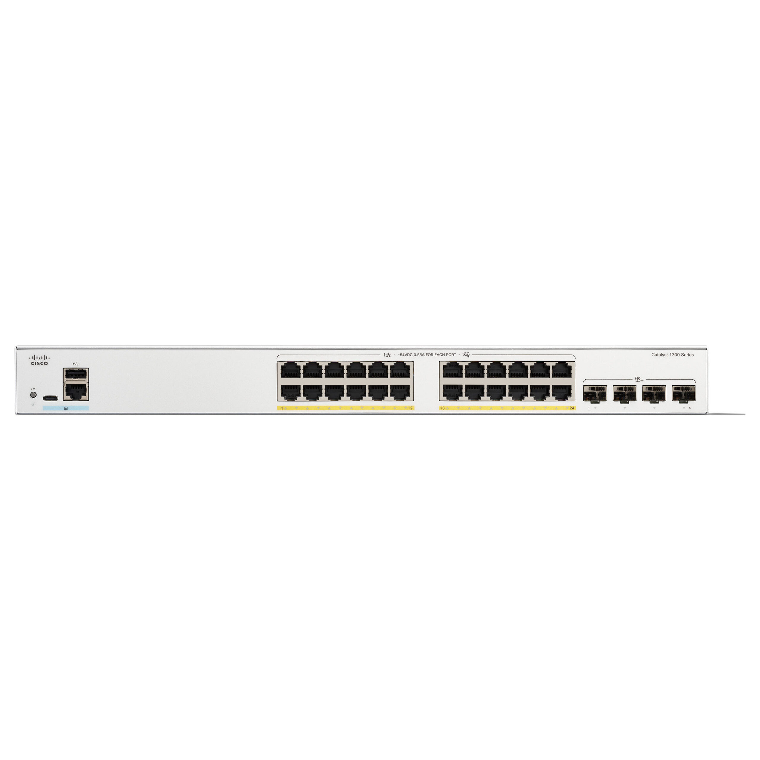 Cisco Catalyst C1300-24P-4X Managed 24-Port Gigabit PoE+ Switch me 4x 10G SFP+ Uplink Rackmount 2