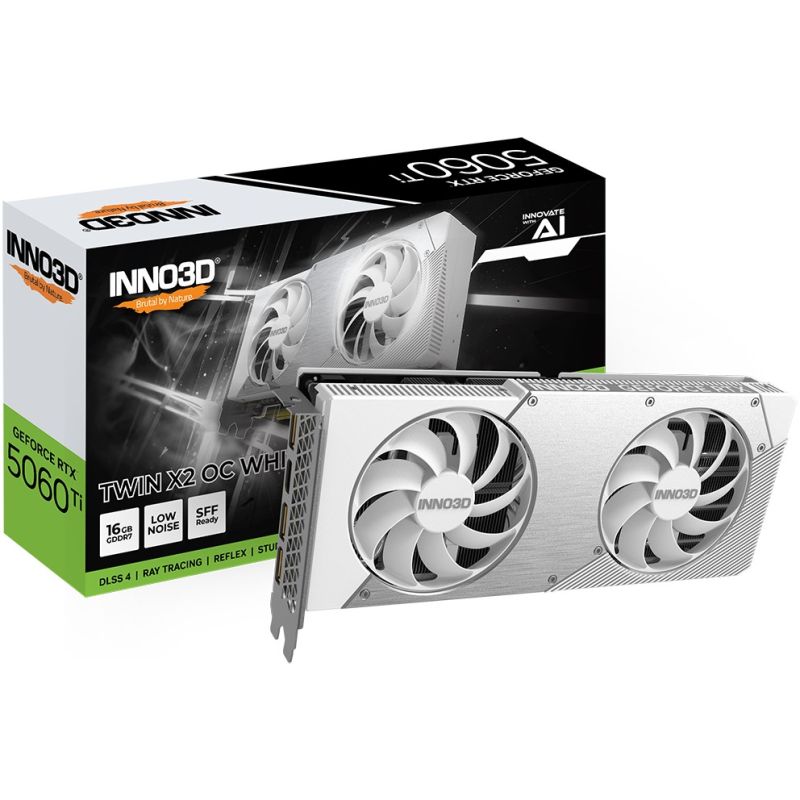 Kartelë Grafike Inno3D GeForce RTX™ 5060 Ti Twin X2 OC 16GB GDDR7 - Bardhë - Figura 2