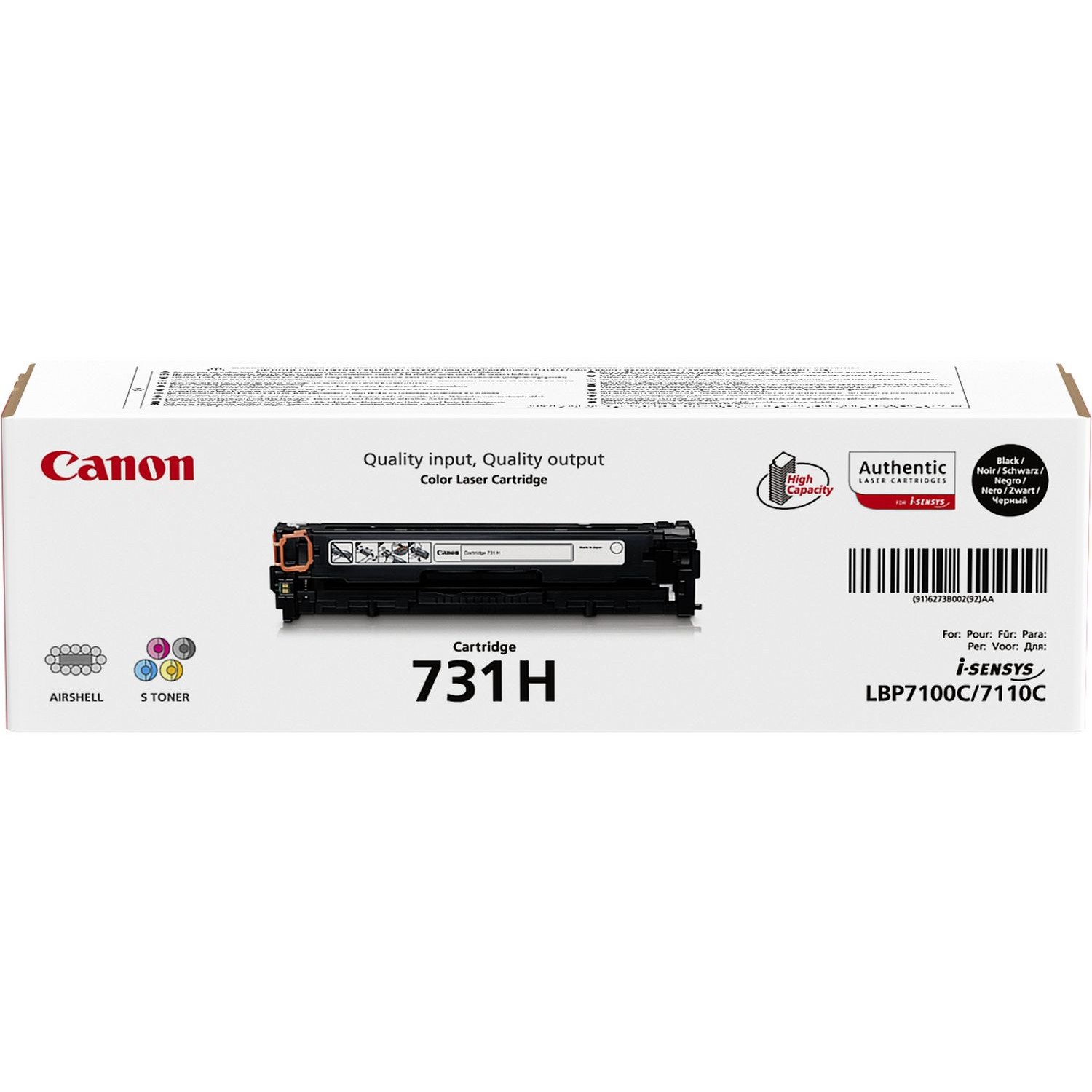 Toner Canon 731H Cartridge Original / High Yield / Up to 2,400 Pages (ISO/IEC Standard) / Part No. 6273B002 – Zezë - Figura 2