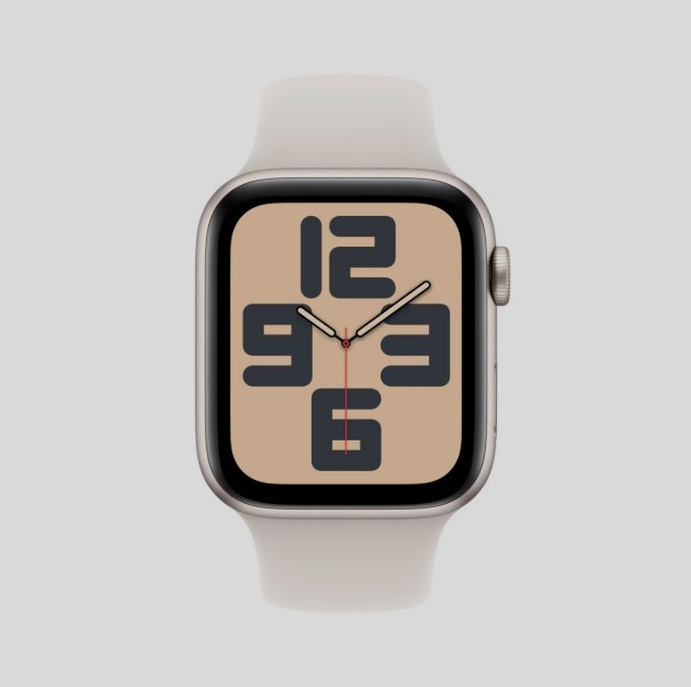 Apple Watch SE (2024) GPS 44mm Starlight Aluminium Case with Sport Band M/L - Starlight - Figura 2