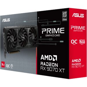 Kartelë Grafike AMD RX 9070 XT 16GB ASUS Prime Radeon OC GDDR6 3 Fan