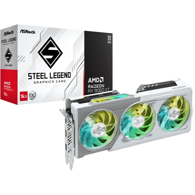 Kartelë Grafike AMD RX 9060 XT 16GB ASRock Radeon Steel Legend OC GDDR6