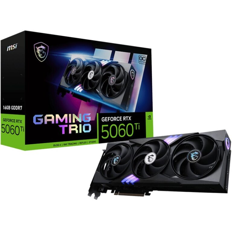 Kartelë Grafike NVIDIA GPU RTX 5060 Ti 16GB MSI Gaming Trio OC GDDR7 3 Fan