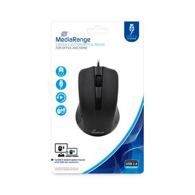Maus me kabllo MediaRange MROS210 / 1000 DPI -Zezë - Figura 4