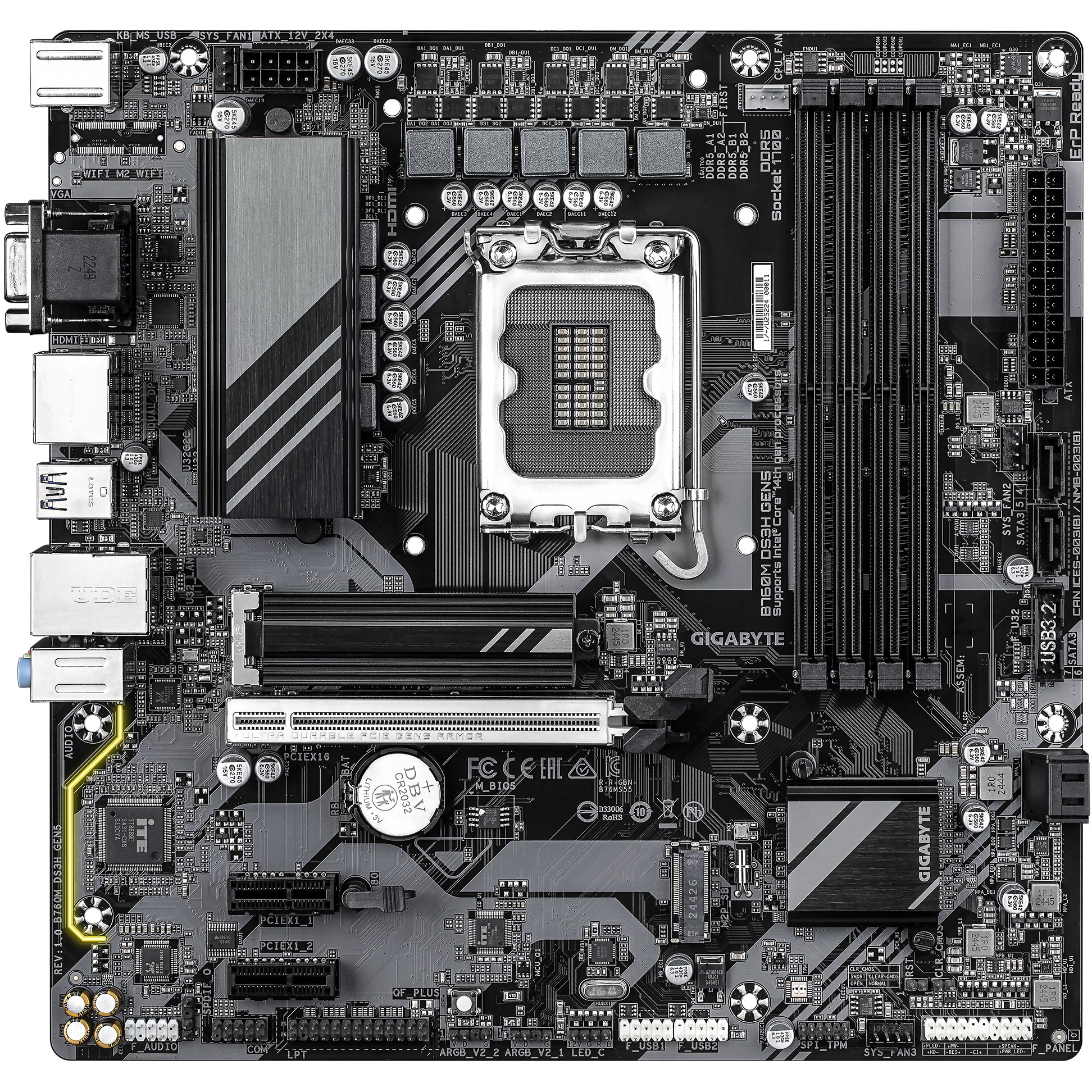 Pllakë amë 1700 Gigabyte B760M DS3H Gen5 ATX - Figura 2