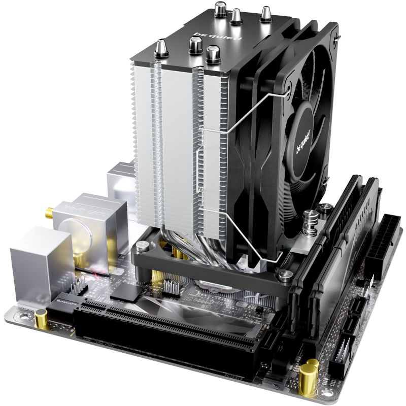 Ftohës për procesor be quiet! Pure Rock Slim 3 CPU Cooler / 120mm PWM Fan / Intel & AMD Compatiblep - Zezë / Hiri - Figura 3
