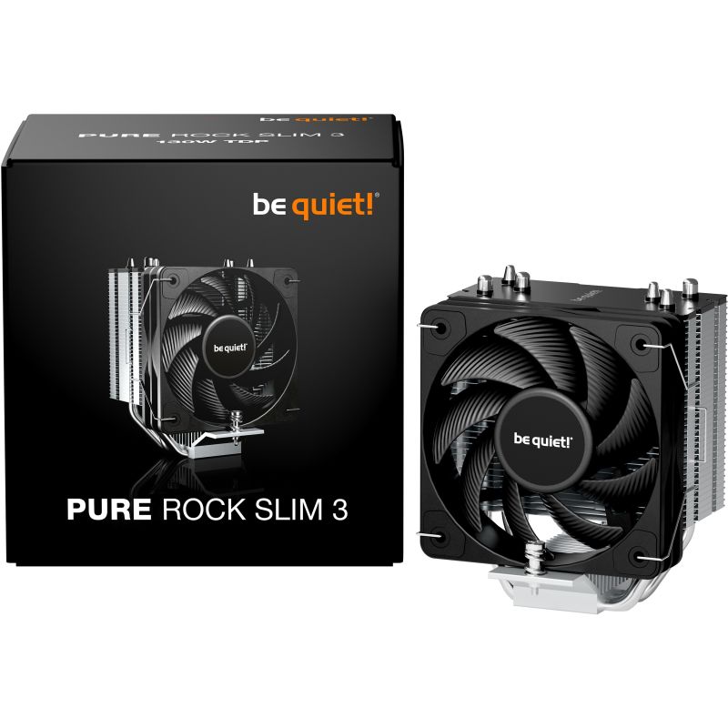 Ftohës për procesor be quiet! Pure Rock Slim 3 CPU Cooler / 120mm PWM Fan / Intel & AMD Compatiblep - Zezë / Hiri - Figura 2