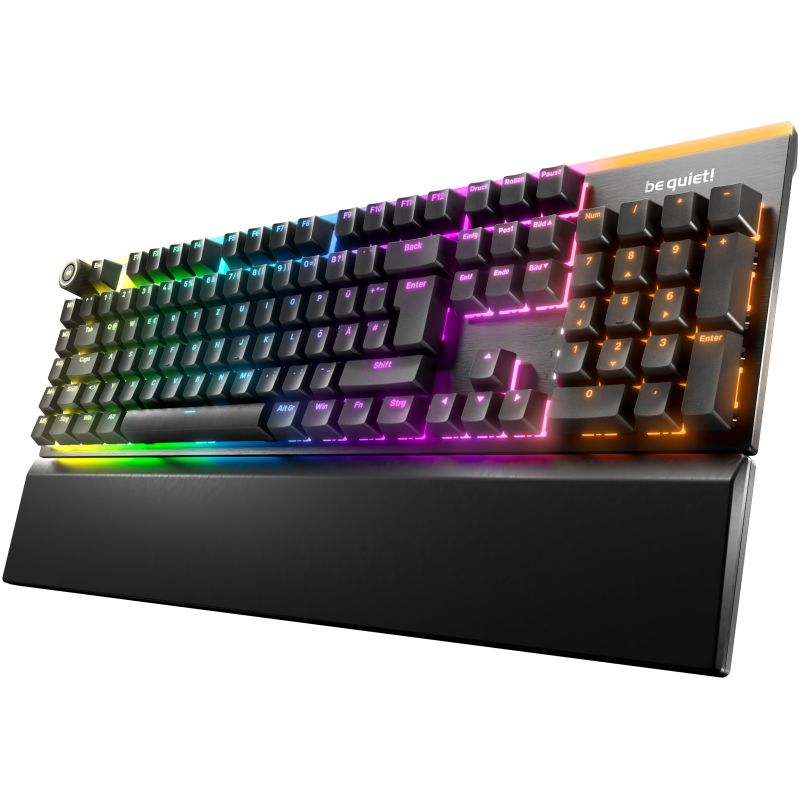 Tastierë Gaming be quiet! Light Mount Silent Linear / QWERTZ DE Layout / USB / RGB – Zezë