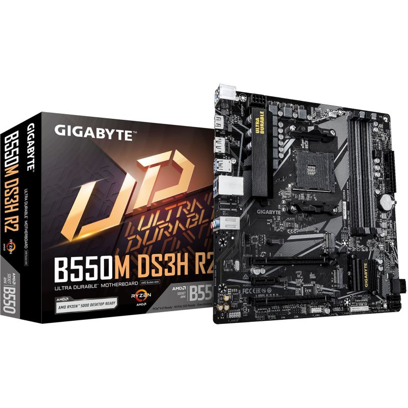 Pllakë Amë AMD Gigabyte B550M DS3H R2 Motherboard (B550 / AM4 / mATX / DDR4 / HDMI / DisplayPort) - Figura 3