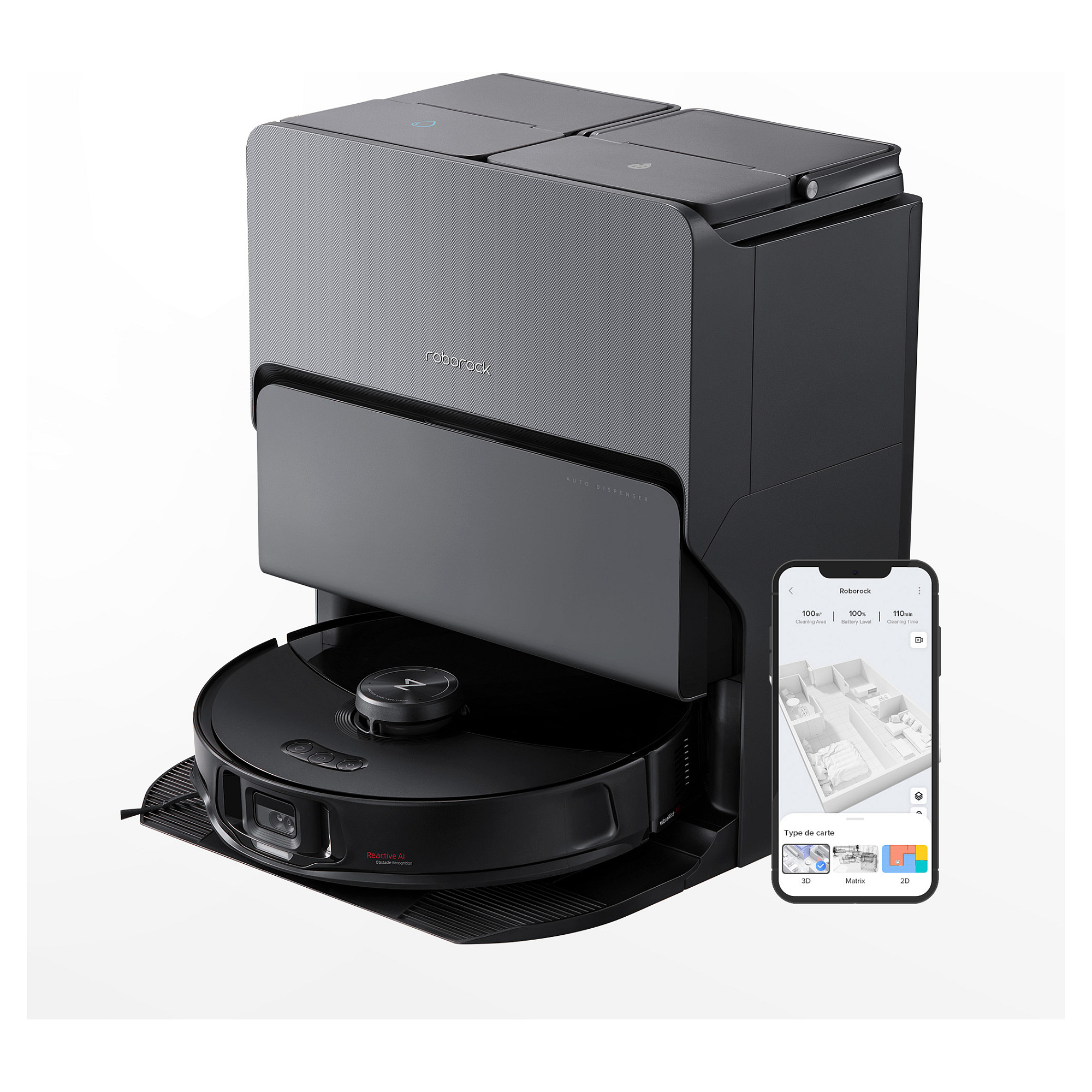 Fshesë Robotike Roborock S8 MaxV Ultra Combo with base station - Zezë
