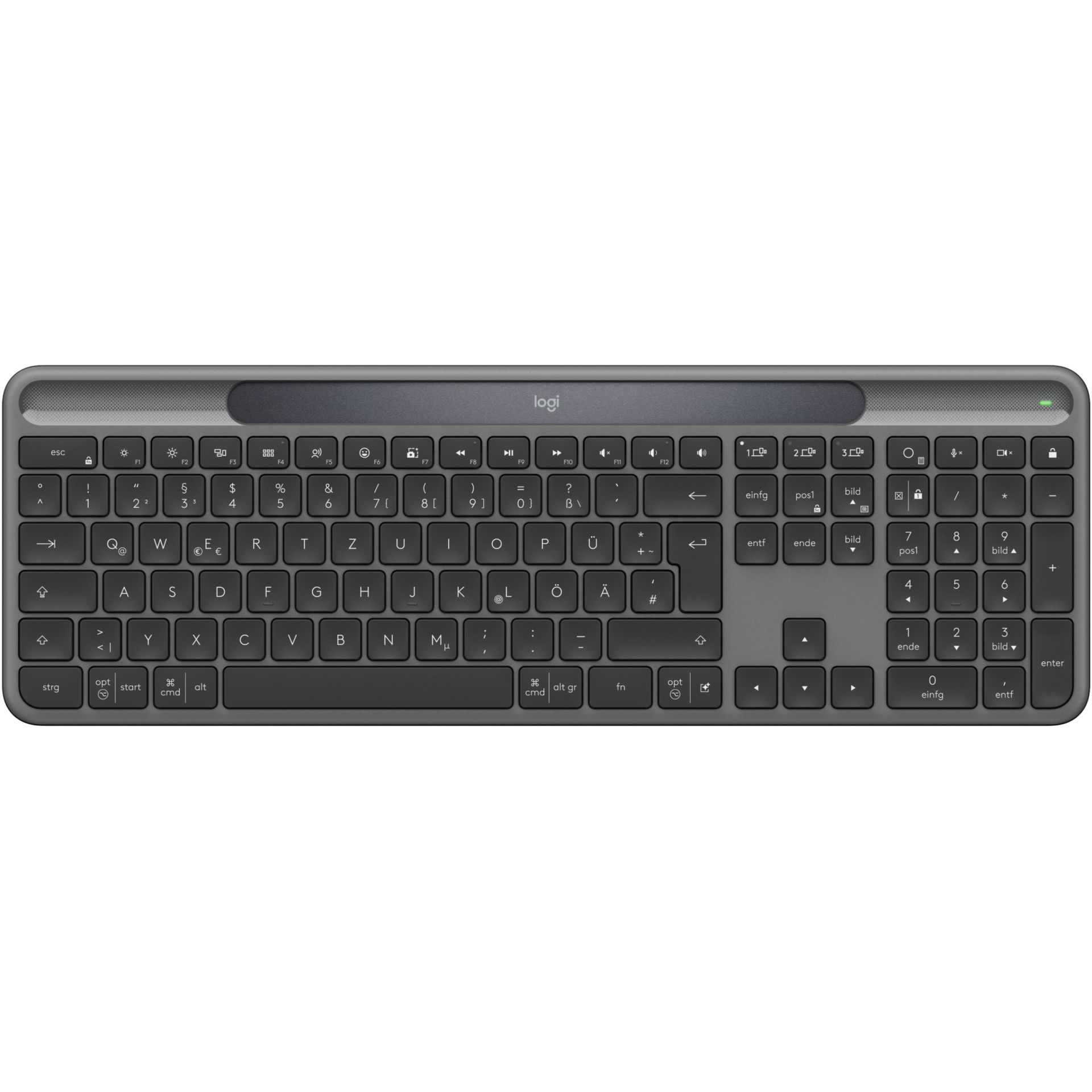 Tastierë pa kabllo Logitech Signature Slim K980 Solar+ / Bluetooth – Grafit