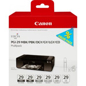 INK Canon PGI-29 Multipack (PBK/GY/C/M/Y/R/CO/MBK/PC/PM) –12 ngjyra