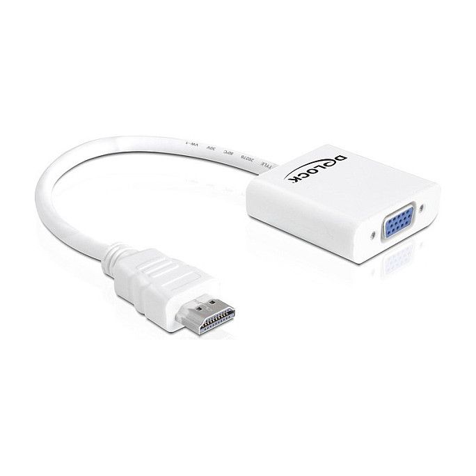 Adapter DeLOCK HDMI → VGA (ST-BU) – Bardhë