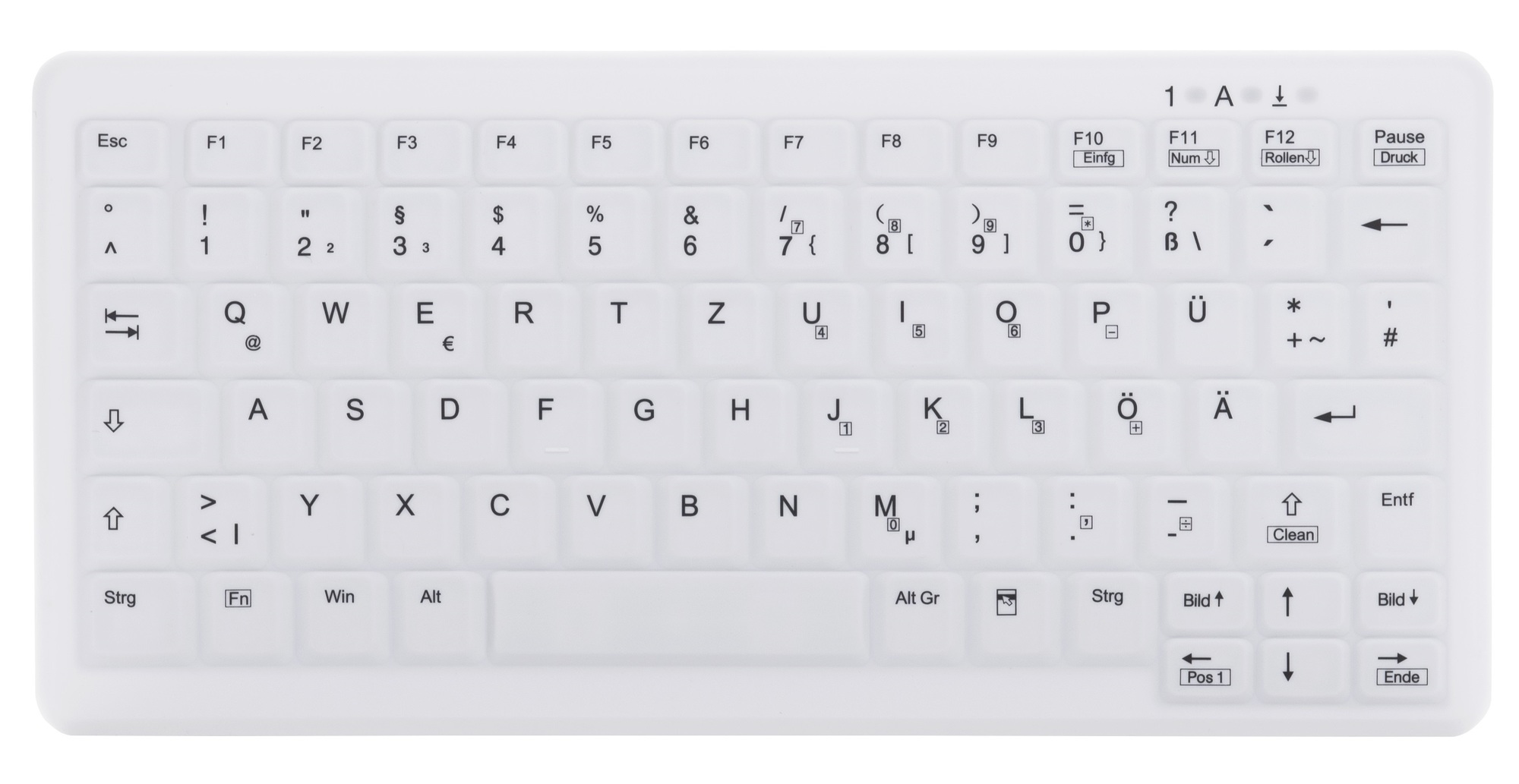 Tastierë me kabllo Cherry AK-C4110F-FU1-W/FR / Sealed – Bardhë