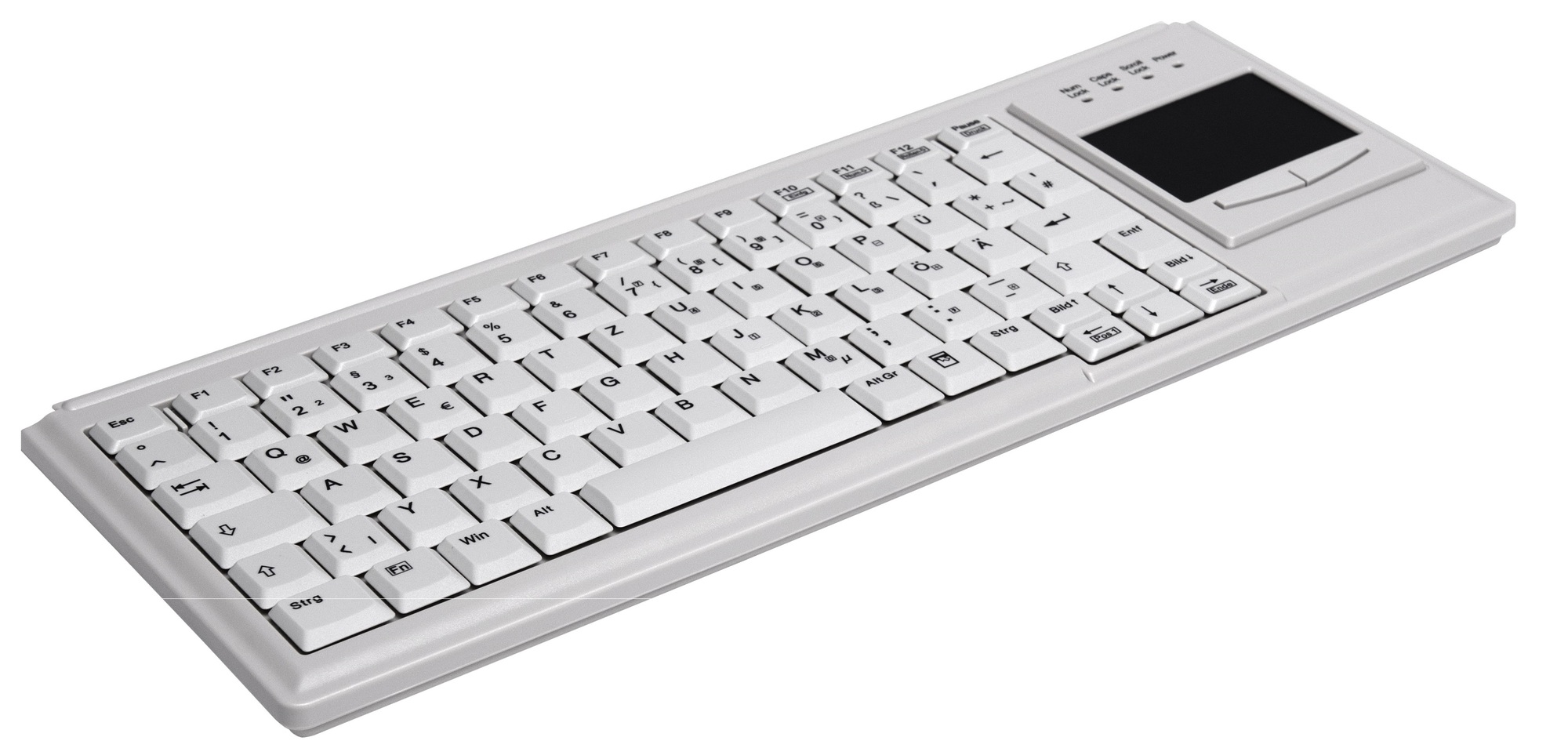 Tastierë me kabllo Cherry AK-4400-GU-W/US / Touchpad / Soft key pressure - Gri - Figura 2