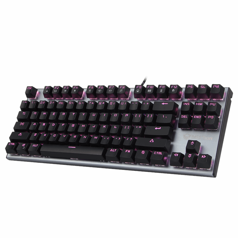 Tastierë Gaming Meetion MK04 TKL Blue Switch / AG / USB / RGB / US / e zezë dhe gri