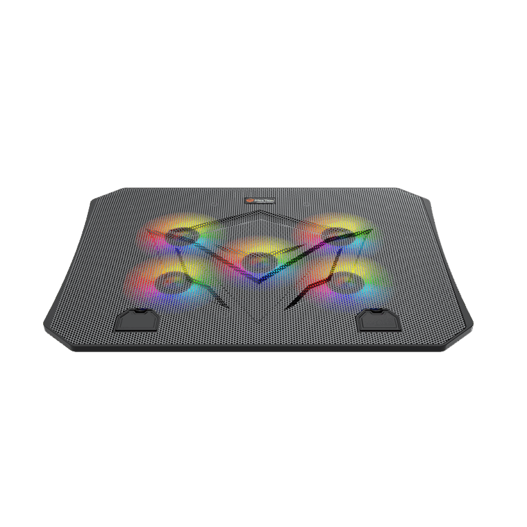 Mbajtës & Ftohës për Laptop Meetion CP3030 / 9 -15.6 inch laptops / USB / RGB / Cooling pad / e zezë