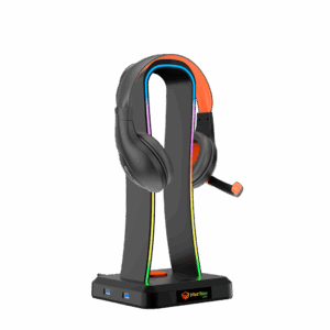 Mbajtëse për Kufje Gaming Meetion U002 / USB / Stand for gaming headset / USB Type C / RGB / e zezë
