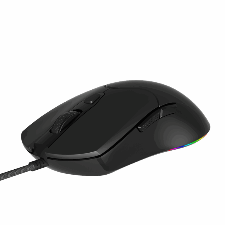 Maus Gaming Meetion GM21 2023 / USB / 12000dpi / Butona 6+1 / Max 7000 fps / RGB / e zezë