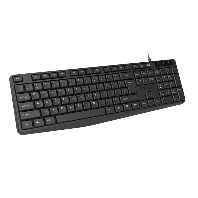 Tastierë me kabllo Meetion K200 / US Layout - Zezë