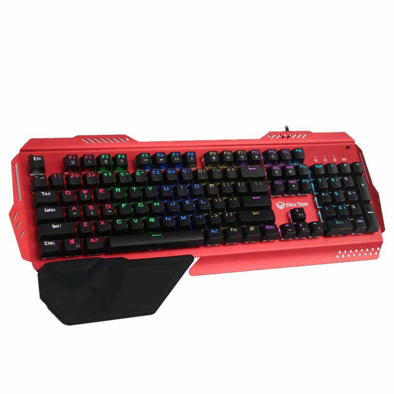 Tastierë Gaming Meetion MK20 Mechanical Metal / USB / RGB / US / e kuqe