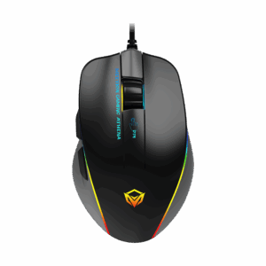 Maus Gaming Meetion GM23 2023 / Butona 5+1 / 12800CPI / Max.7000 fps / RGB / USB / e Zezë dhe Gri