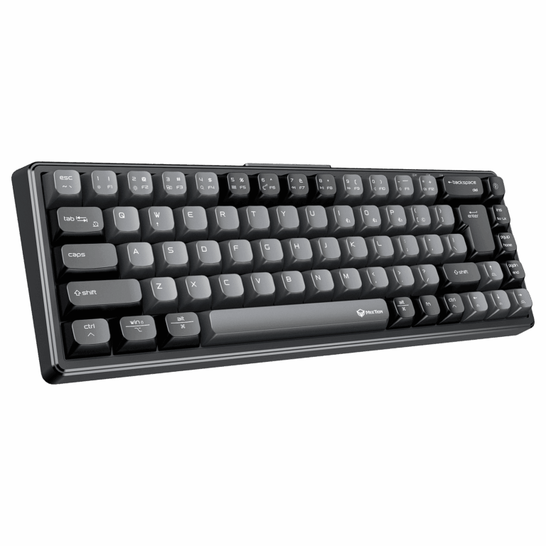 Tastierë Gaming Meetion MK12 65% Tri-Mode Mechanical / 2.4G Bluetooth / US / e zezë