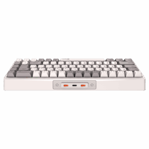 Tastierë Gaming Meetion MK12-01 65% Tri-Mode Mechanical / 2.4G Bluetooth / US / e Bardhë dhe Gri