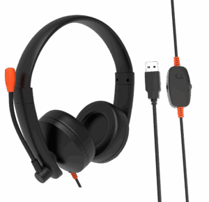 Kufje me kabllo Meetion HP003U Telephone / USB 1.8 m / Rrotullues 180° / e zezë