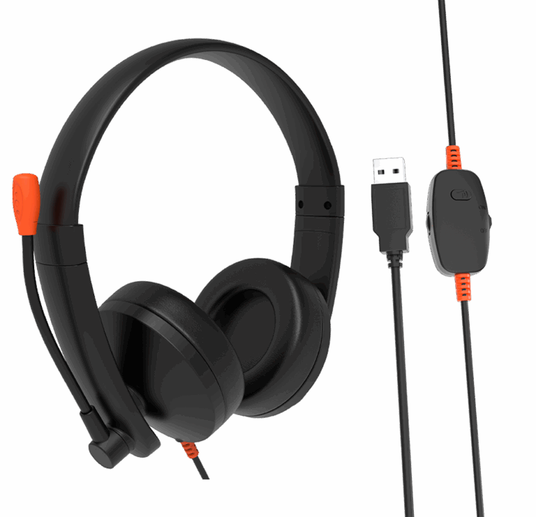 Kufje me kabllo Meetion HP003U Telephone / USB 1.8 m / Rrotullues 180° / e zezë