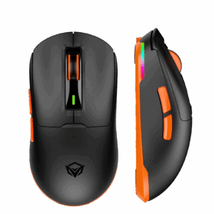 Maus Gaming Meetion Air GW24 Tri-Mode Lightweight / 62g / Butona 5 / 50-8000 DPI / USB / 2.4G+Bluetooth / e zezë