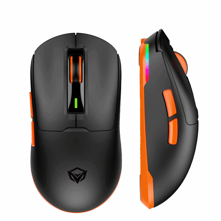 Maus Gaming Meetion Air GW24 Tri-Mode Lightweight / 62g / Butona 5 / 50-8000 DPI / USB / 2.4G+Bluetooth / e zezë