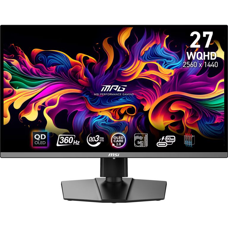 Monitor Gaming MSI MPG 271QRX / 26.5''/ QHD QD OLED / 360Hz / 0.03ms / HDMI+DP+USB-C - Zezë