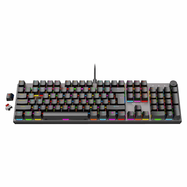 Tastierë Gaming Meetion MK009 Pro Mechanical / Red Switch / RGB / Anti-Ghosting / US / e zezë
