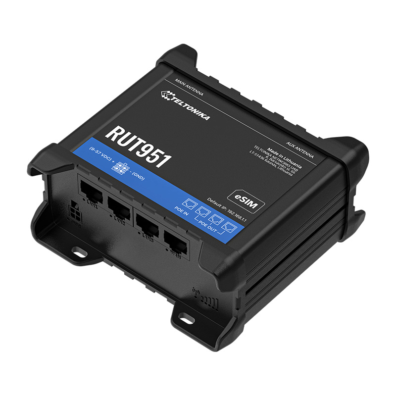 Ruter Teltonika / RUT951 / LTE Modem Router WLAN / PoE+ with PSU