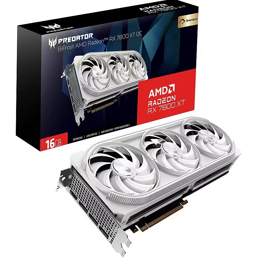 Kartelë Grafike AMD GPU RX 9070 XT 16GB Acer Predator BiFrost OC 16GB GDDR6 WHITE