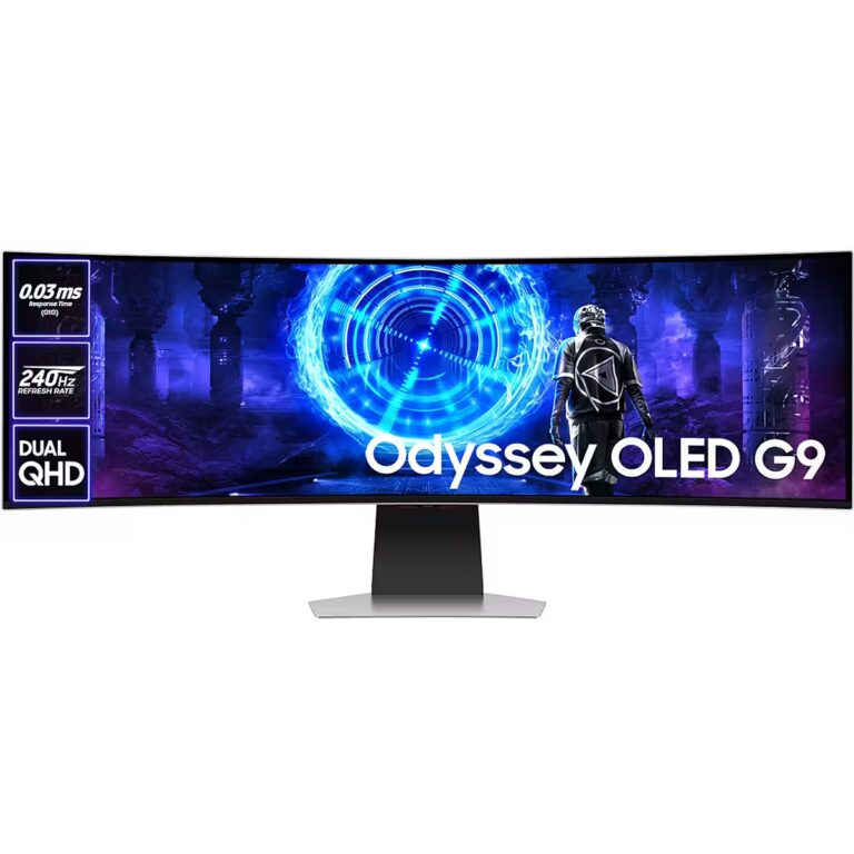 Monitor Gaming Samsung Odyssey G9 LS49DG950SUXDU / 49''/ DQHD QD OLED Curved / 240Hz / 0.03ms / HDMI+Micro HDMI+DP - Argjendi