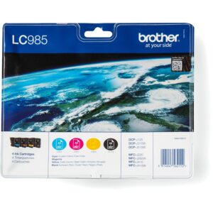 INK Brother LC-985 Value Pack (BK/C/M/Y) Set me katër kaseta boje - Zezë, Blu, Rozë, Verdhë