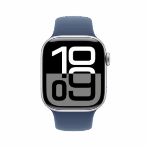 Apple Watch Series 10 GPS 46mm Silver Aluminium Case with Sport Band S/M - Denim