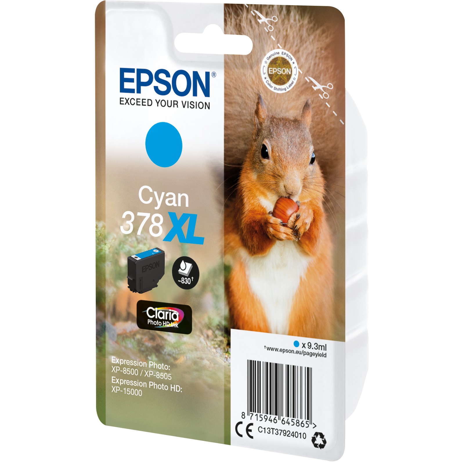 Toner Epson 378XL Ink Cartridge Cyan (C13T37924010) – Up to 830 Pages - Figura 2